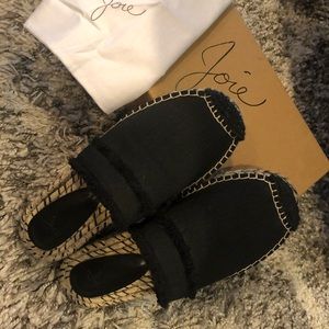 JOIE Cain Espadrilles Slides Size 39 Black